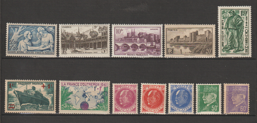 TIMBRES NEUFS**ANNEE 1941
