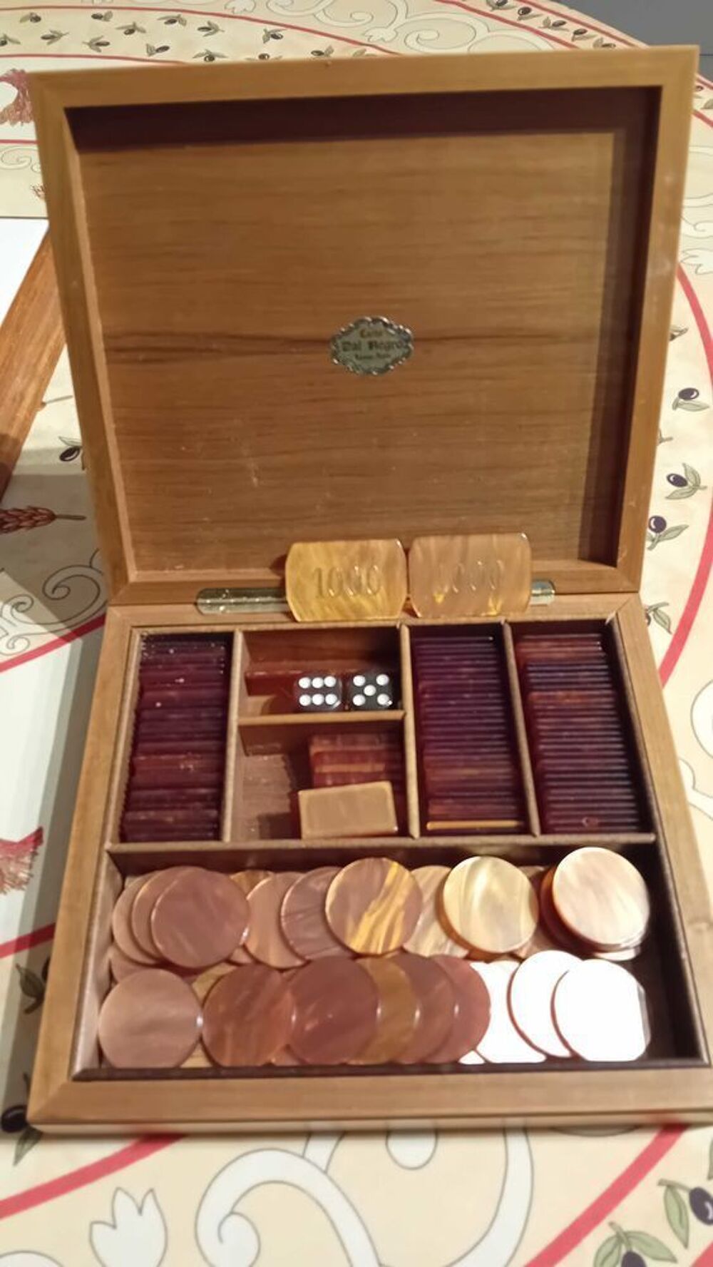 Boite &agrave; jetons de jeux DAL NEGRO SUPERBE 