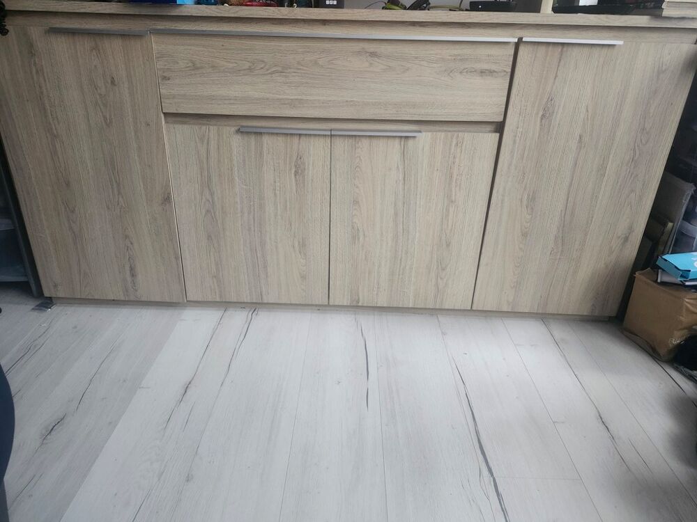 Buffet bois clair 3 portes 1 tiroir Meubles
