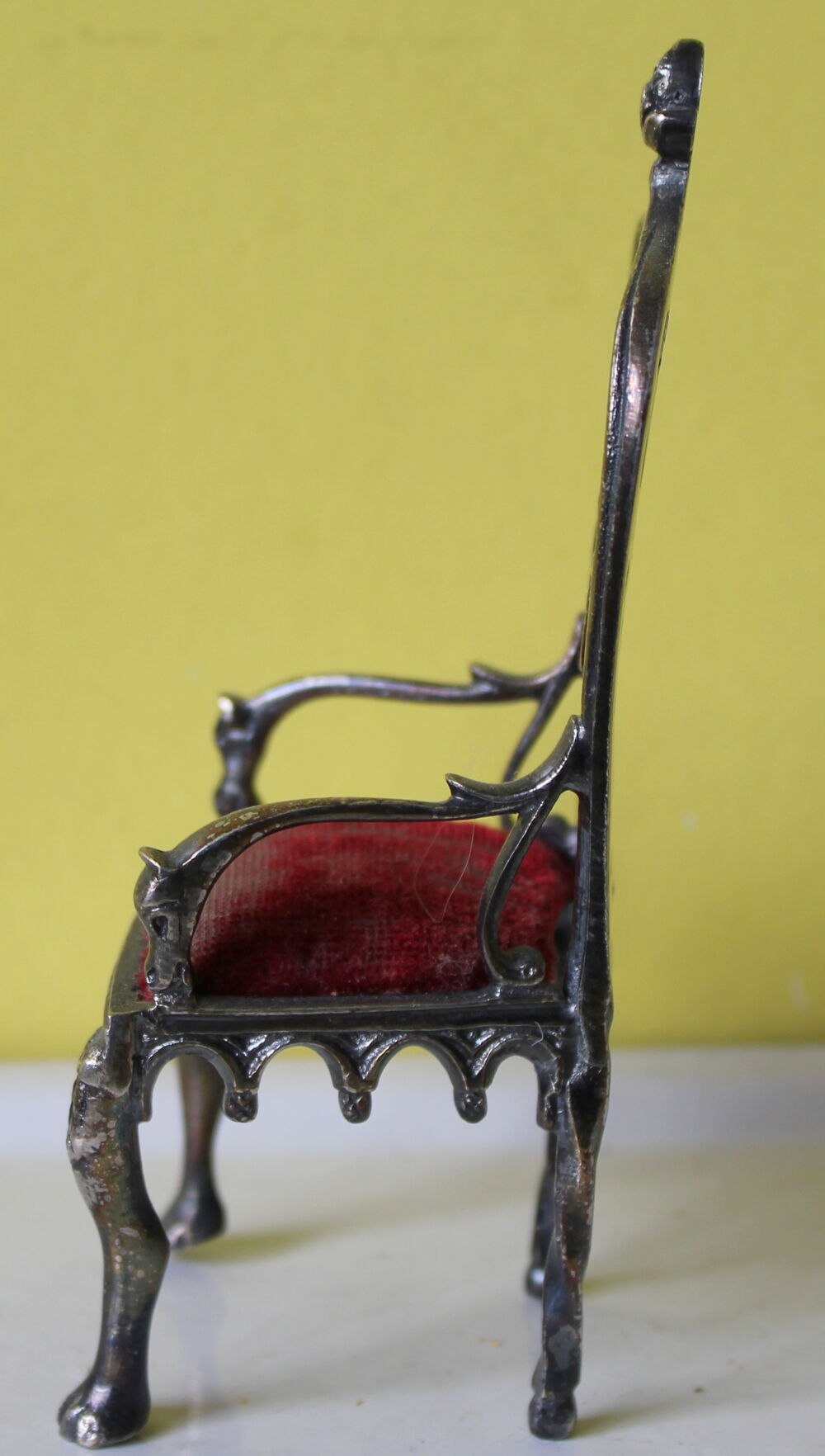 fauteuil de poup&eacute;e XIX eme si&egrave;cle, bronze argent&eacute; Jeux / jouets