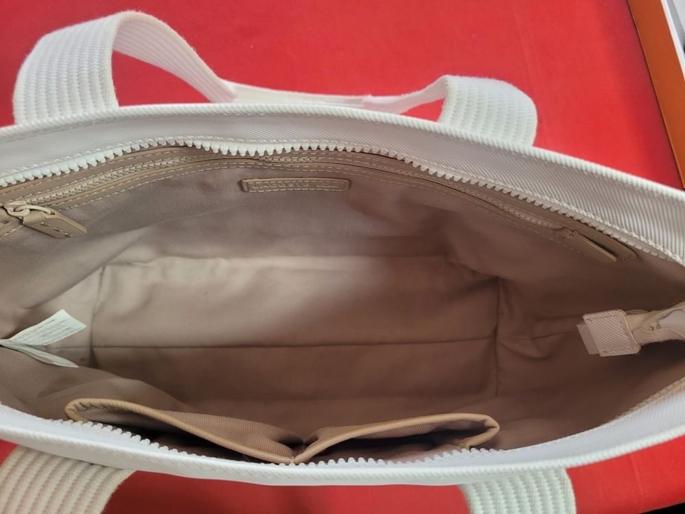 Sac shopping LACOSTE Blanc en Bon Etat g&eacute;n&eacute;ral Maroquinerie