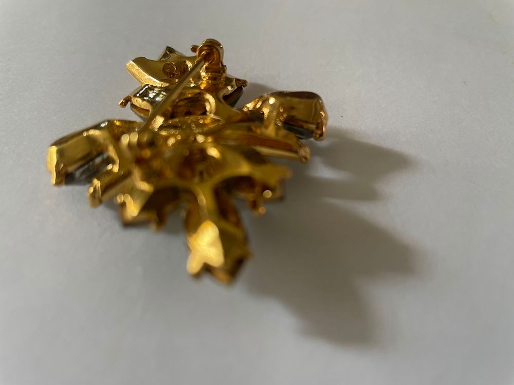 Broche Croix strass vert Crystal Christian LACROIX Bijoux et montres