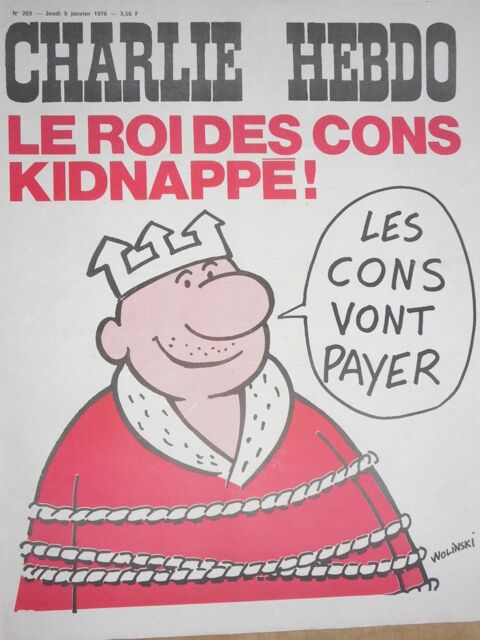 CHARLIE HEBDO  N 269, 8 janv 1976   Le roi des cons kidna  8 Penvnan (22)