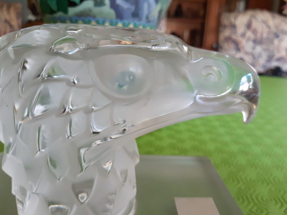 SCULPTURE DE LALLIQUE TETE D'AIGLE Décoration