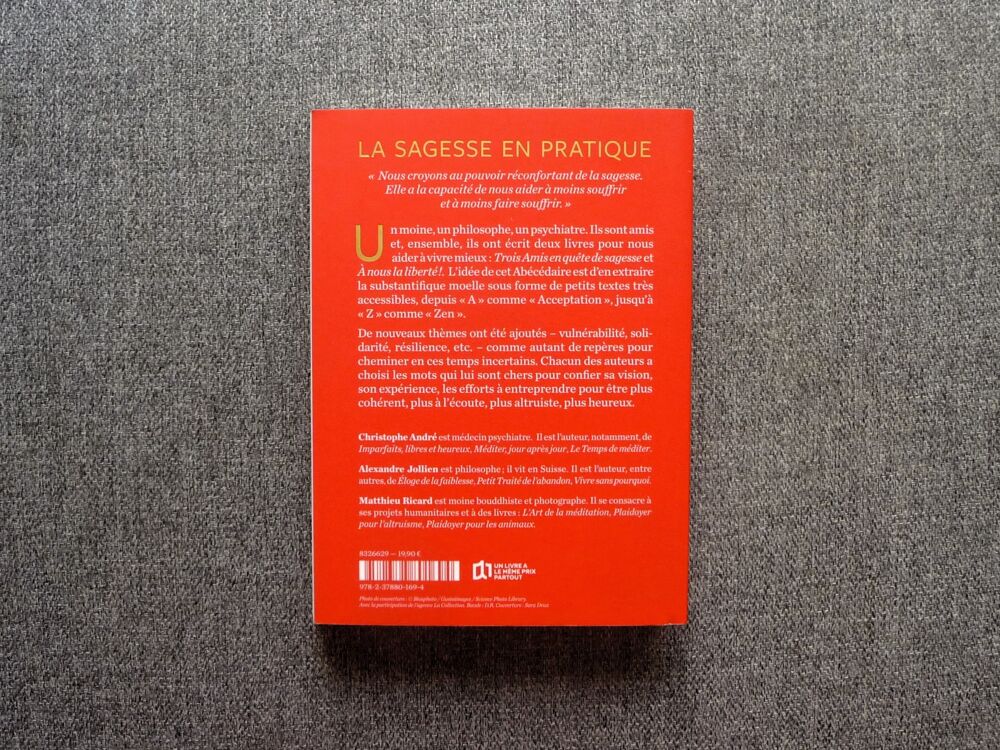 Ab&eacute;c&eacute;daire de la Sagesse-Christophe Andr&eacute;- Matthieu Ricard Livres et BD