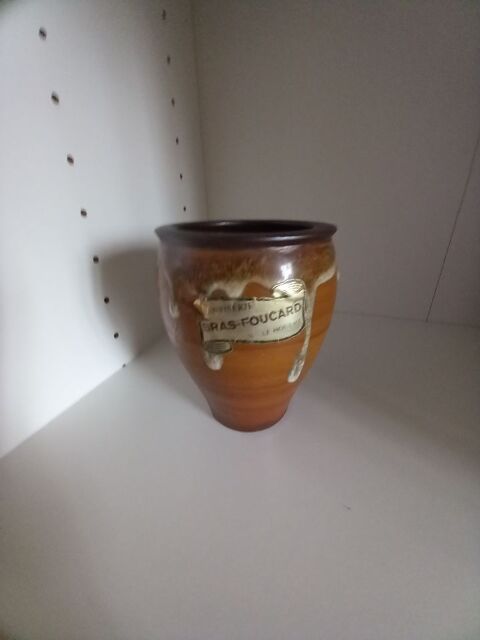 Vase  terre cuite marron fait main ann�e 70 20 Villiers (86)