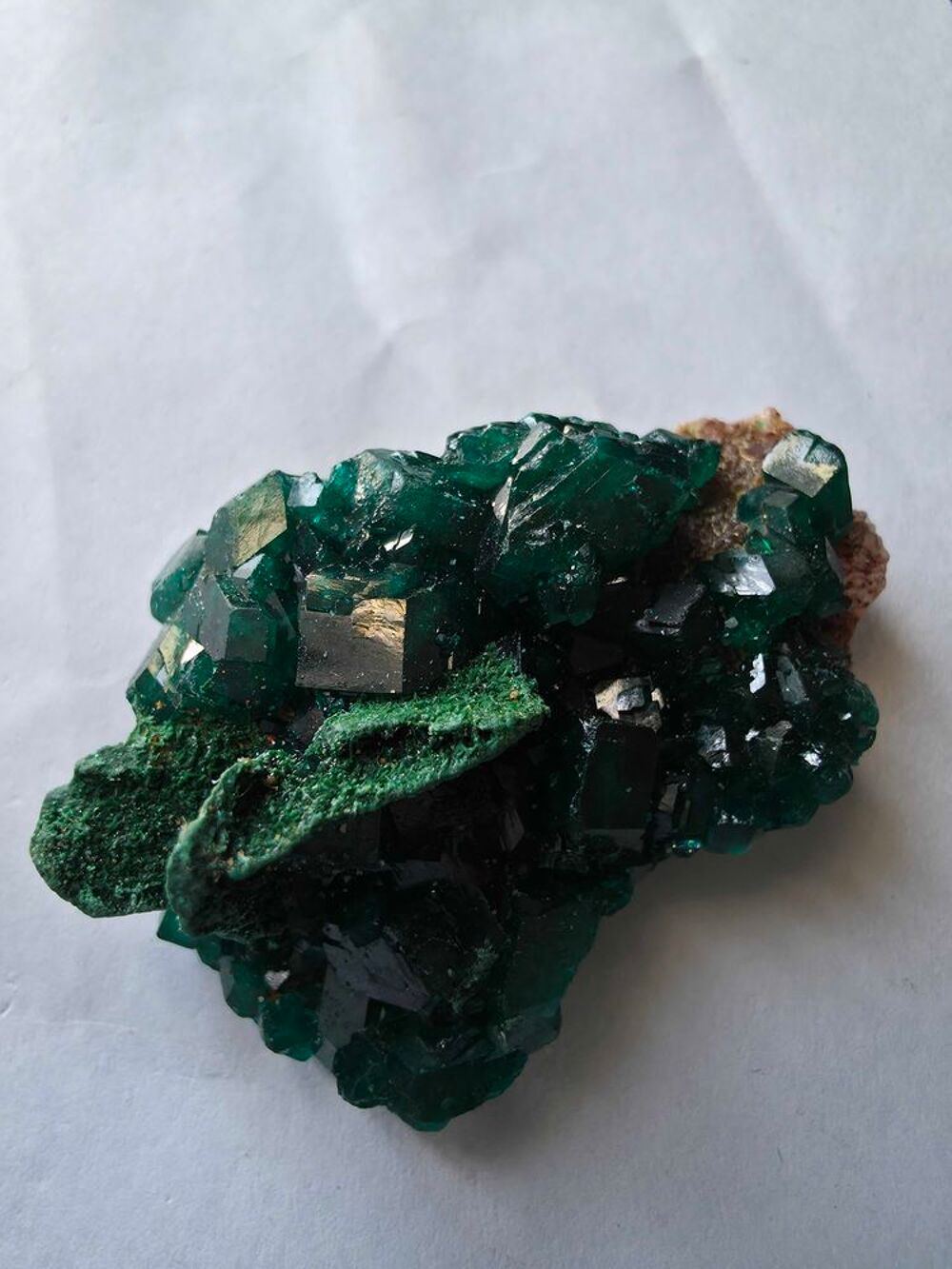 V&eacute;ritable Dioptase Vert Emeraude-Sp&eacute;cimen Rare 