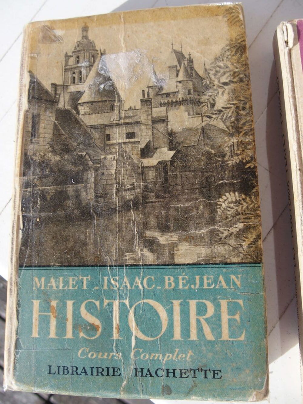 Lot de 3 livres scolaires anciens Malet isaac B&eacute;jean, Cheval 