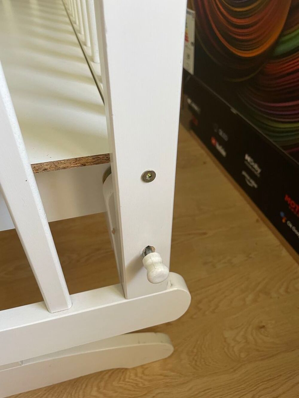 berceau &agrave; bascule blanc Mobilier enfants