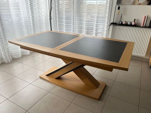 Table de salle � manger ch�ne massif et c�ramique 1000 Saint-Priest (69)