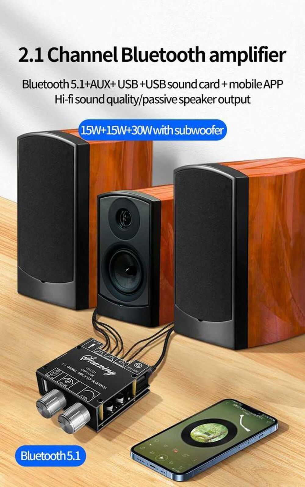 ampli bluetooth 3 voies Audio et hifi