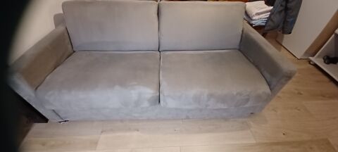 canap tissu convertible 3 places gris souris 400 Bernay (27)