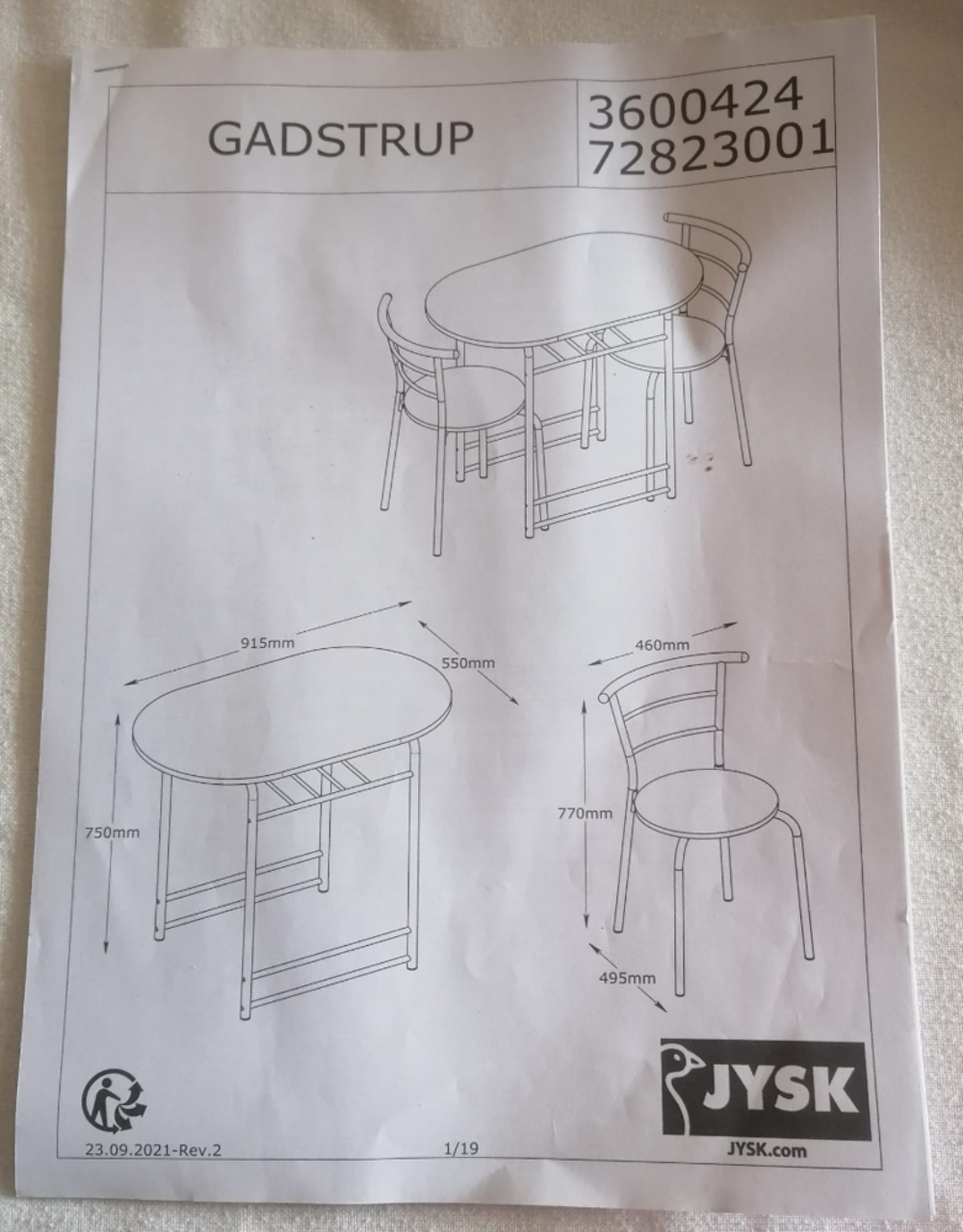 Table de cuisine ovale pour 2 personnes Meubles