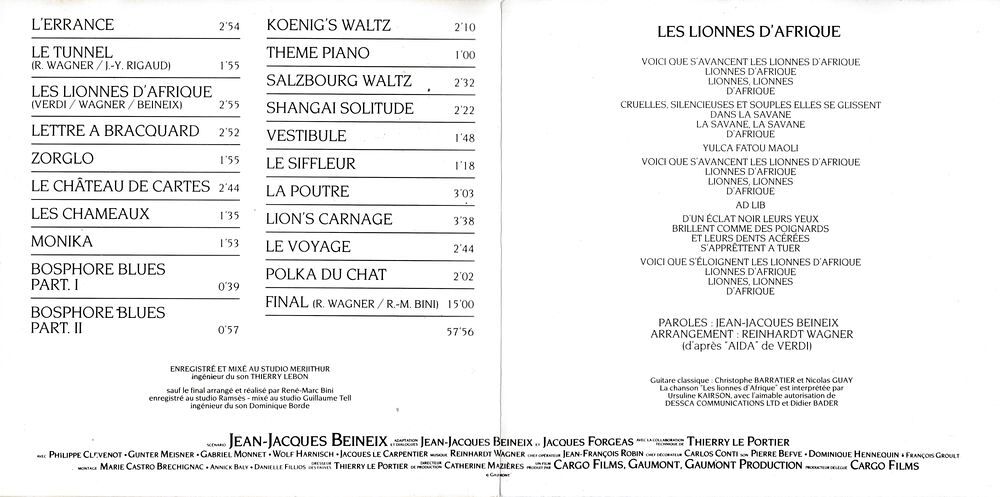 CD Roselyne &amp; Les Lions B.O. Du Film De Jean-Jacques Beineix CD et vinyles