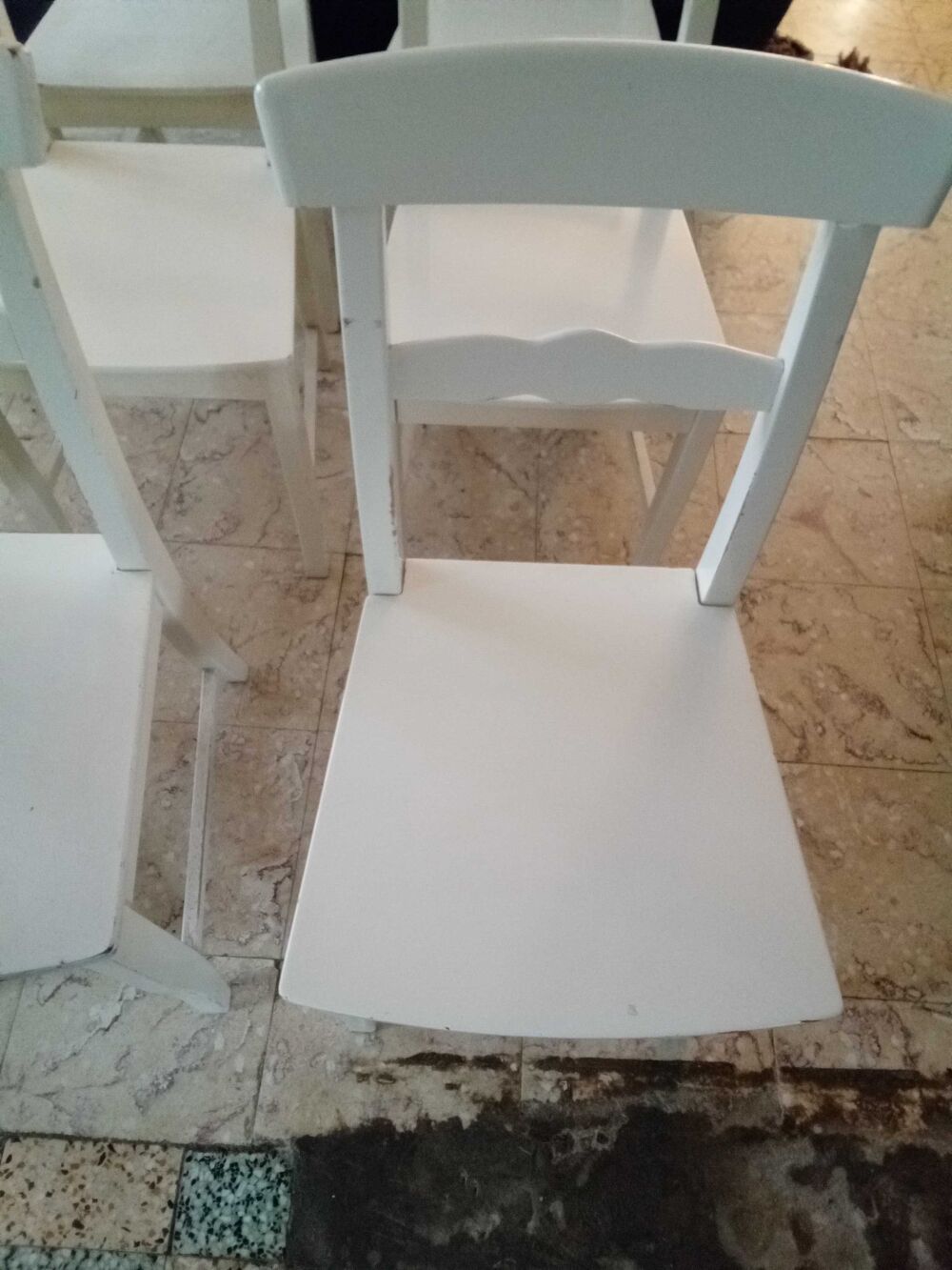9 chaises blanche en bois ikea Meubles