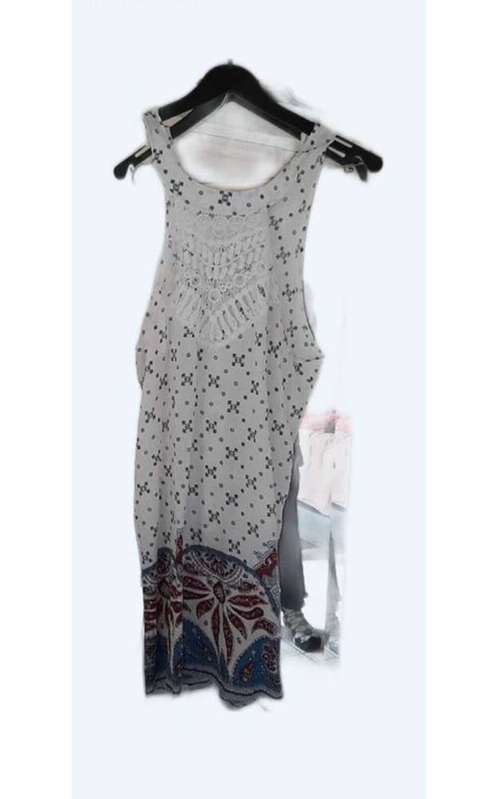 robe bleu blanche Vêtements