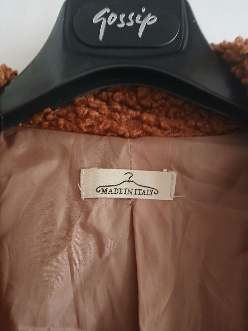 Manteau marron bouclettes Vêtements
