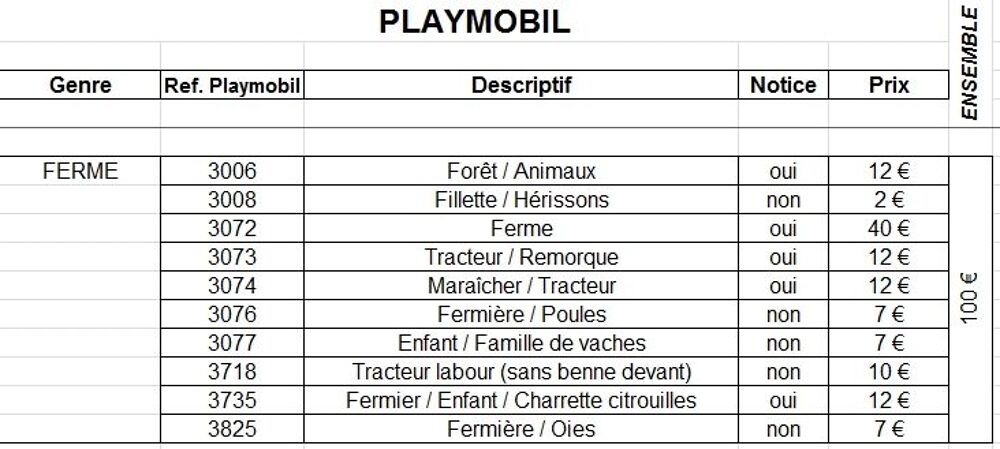 Playmobil 3718 Tracteur labour (sans benne devant) Jeux / jouets
