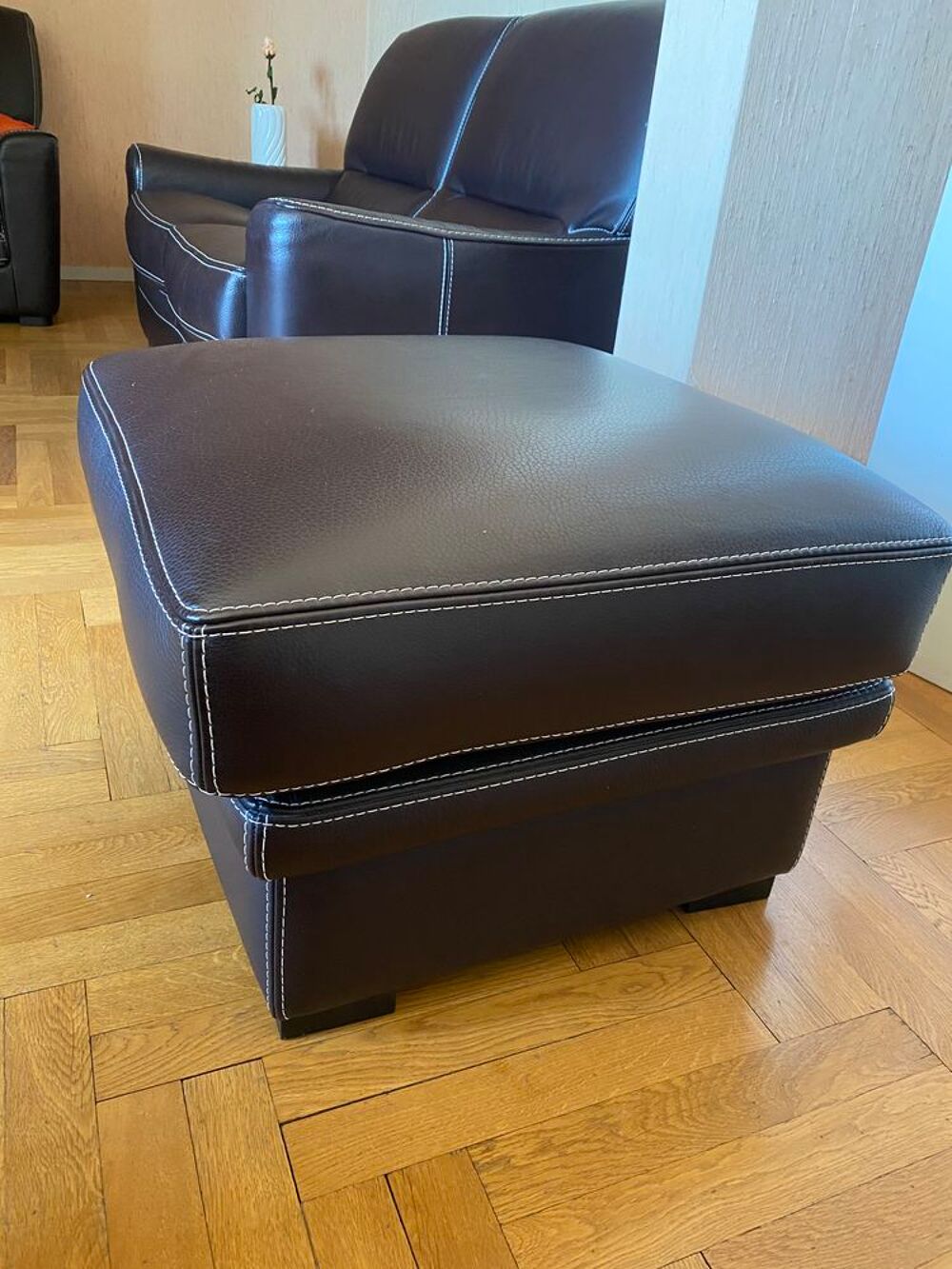 pouf en cuir Roche Bobois Meubles