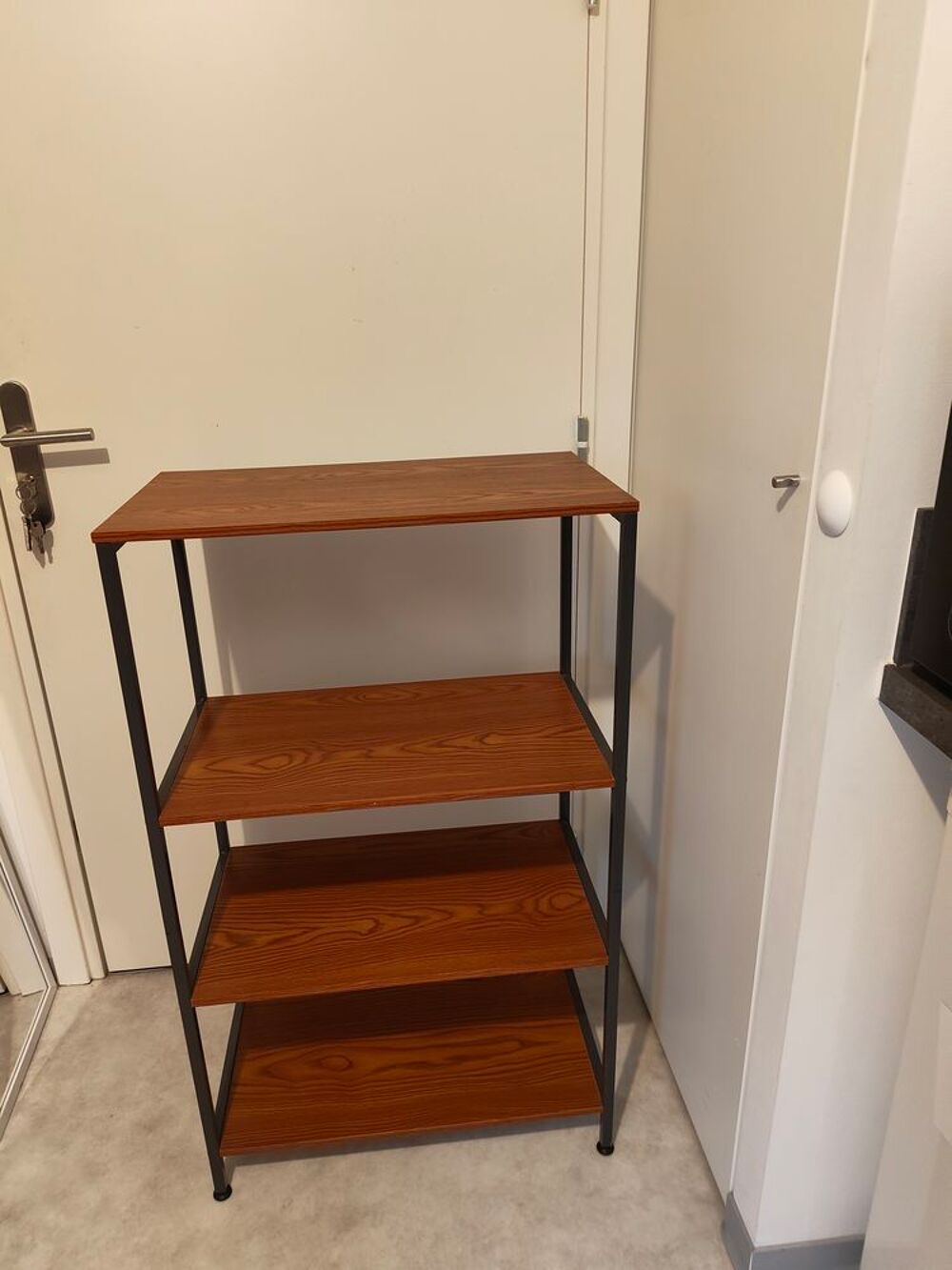 &Eacute;tag&egrave;re m&eacute;tal et bois 3 niveaux Meubles