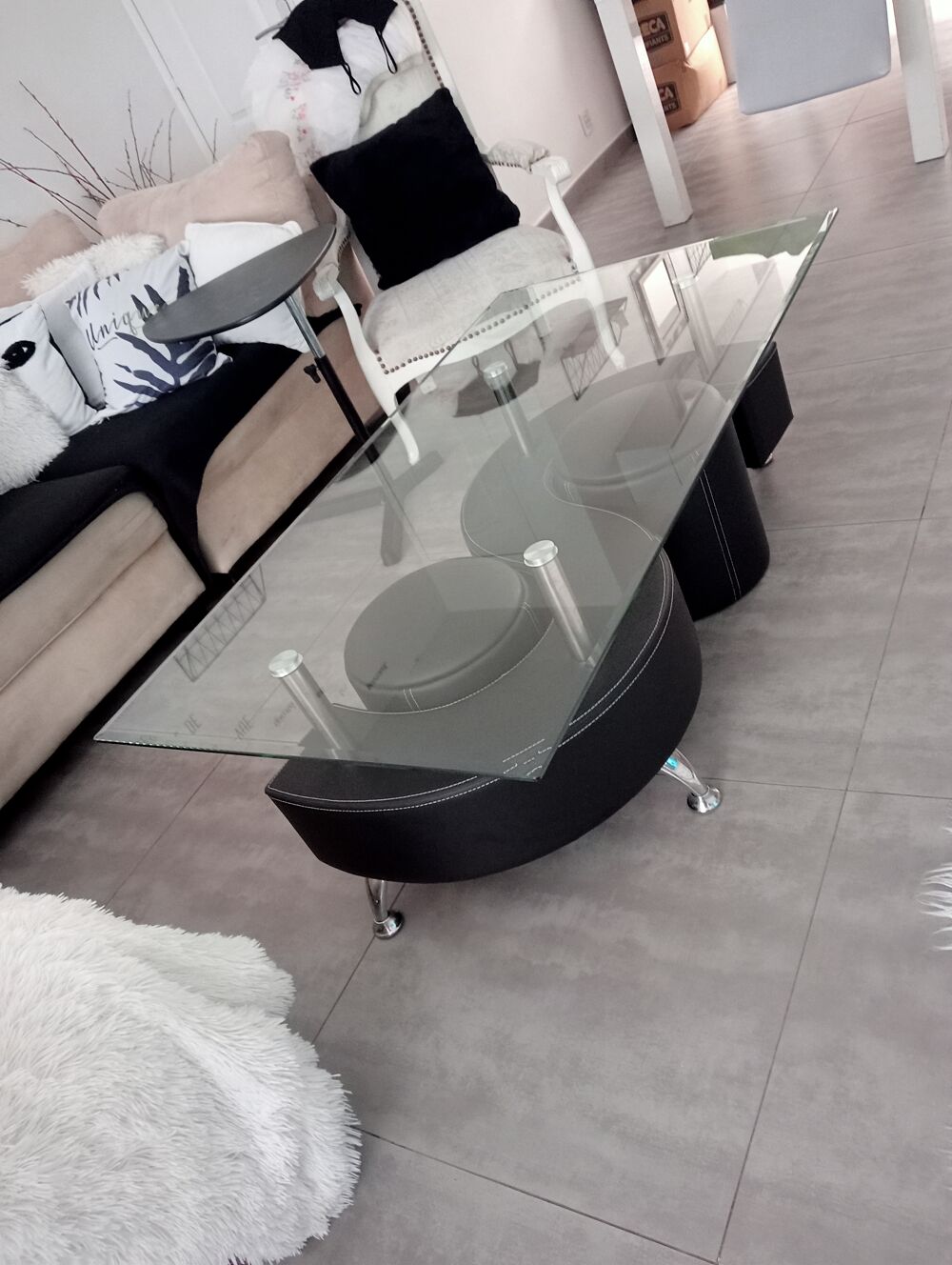 Table basse moderne verre Meubles