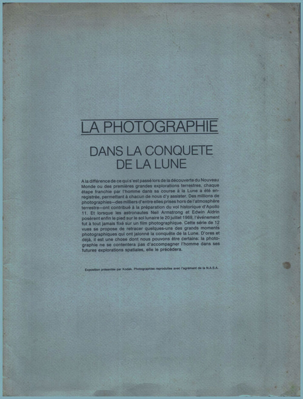 Conqu&ecirc;te sp&eacute;ciale Exposition photographique KodaK. 