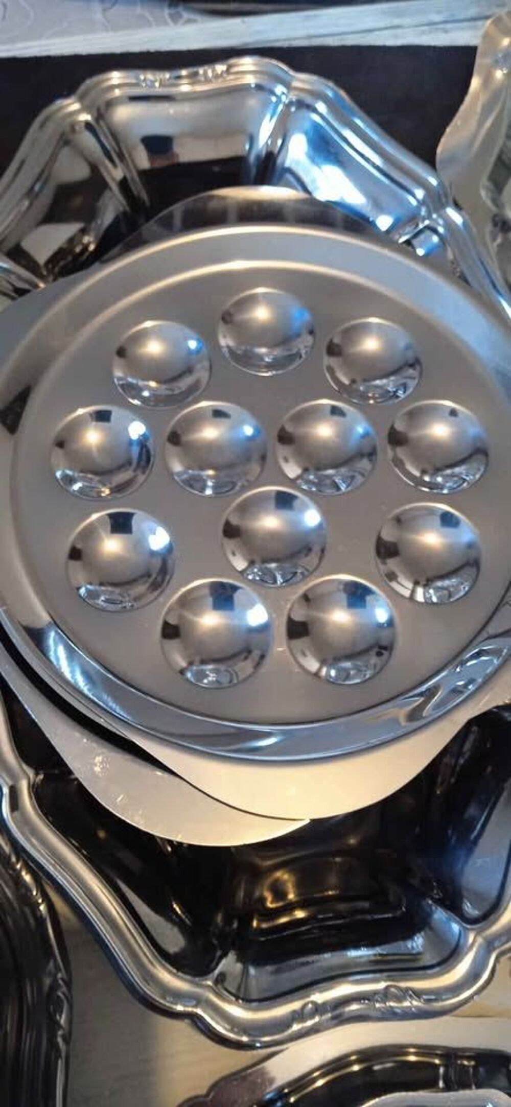 service plat en inox ancien Cuisine