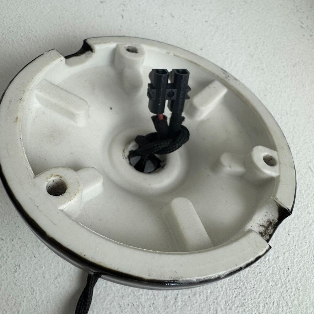 PAIRE D'ANCIENNES SUSPENSIONS EMAILL&Eacute;ES INDUSTRIELLES " MAZ Décoration