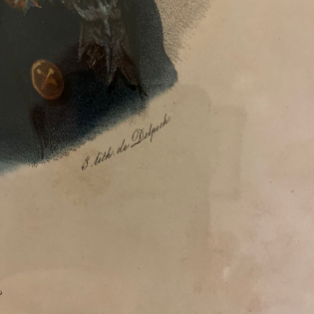 Mar&eacute;chal SUCHET Epoque EMPIRE NAPOLEON GRAVURE REHAUSS&Eacute;E 182 