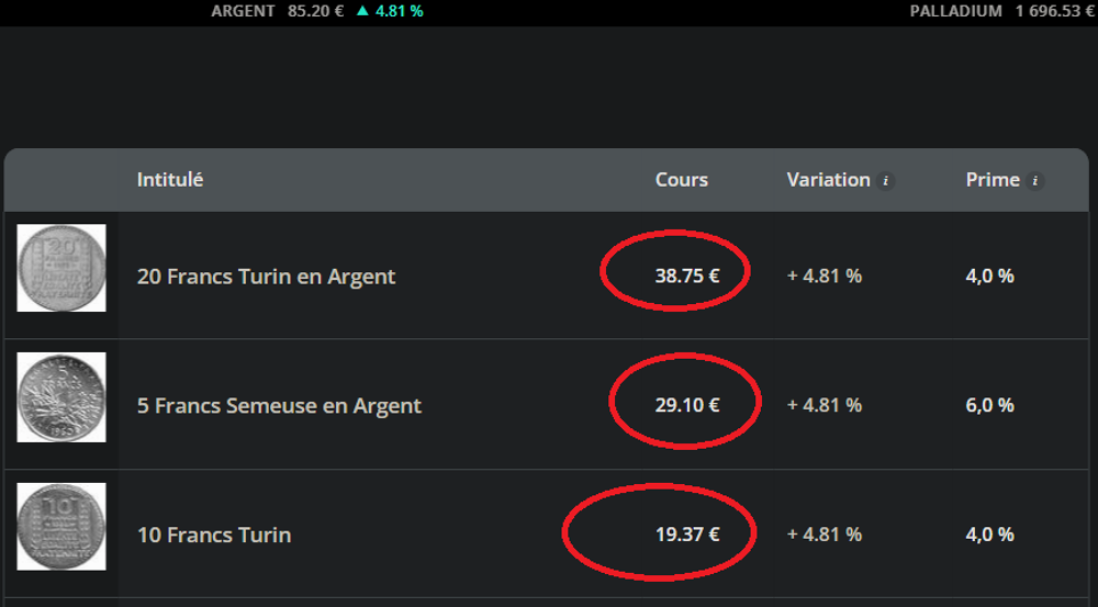 5 francs Semeuse 835 milli&egrave;me argent (835%) O.roty
