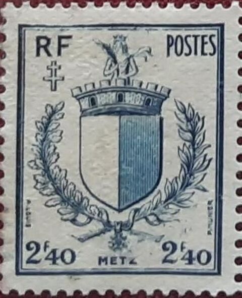 TIMBRES � collection  METZ 2f40 1 Pontoise (95)