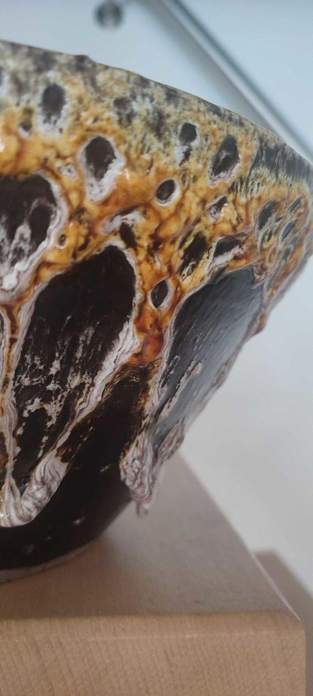 Grande Coupe "Fat Lava" Volcanique Pi&egrave;ce de Caract&egrave;re (1960/70) 