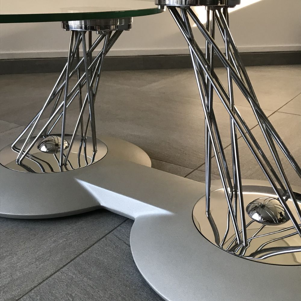 Table basse rotative en verre Meubles