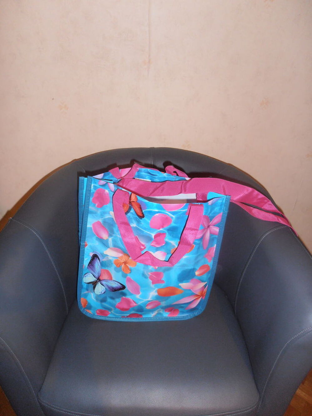 Sac fleurs et papillons (80) Maroquinerie