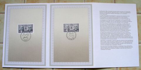 SOUVENIR PHILAT�LIQUE de 1988 France-Allemagne 2 N�ris-les-Bains (03)