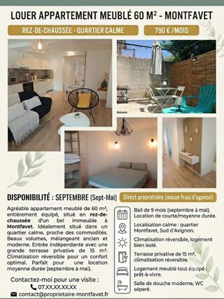  Maison à louer 2 pièces 60 m²