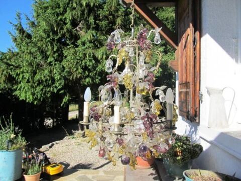 tres joli lustre vintage a pampilles multicolores 0 Bois-d'Amont (39)