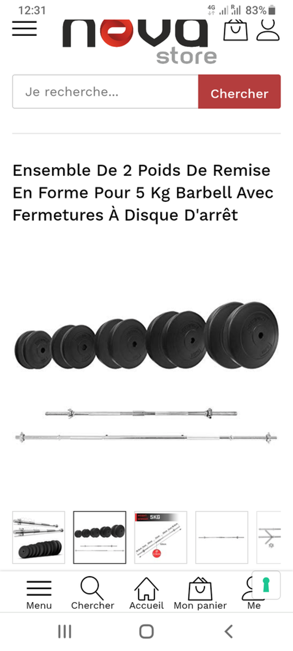 Ensemble de 2 poids de remise en forme de 5 kg neuf Sports