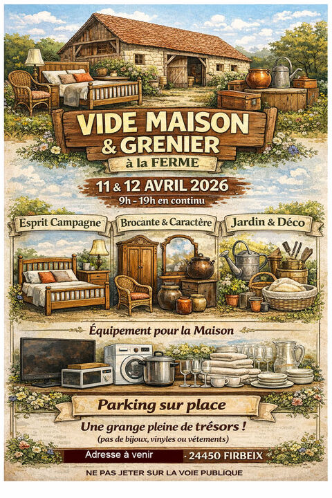 Vide maison et son grenier � la ferme 0 Firbeix (24)