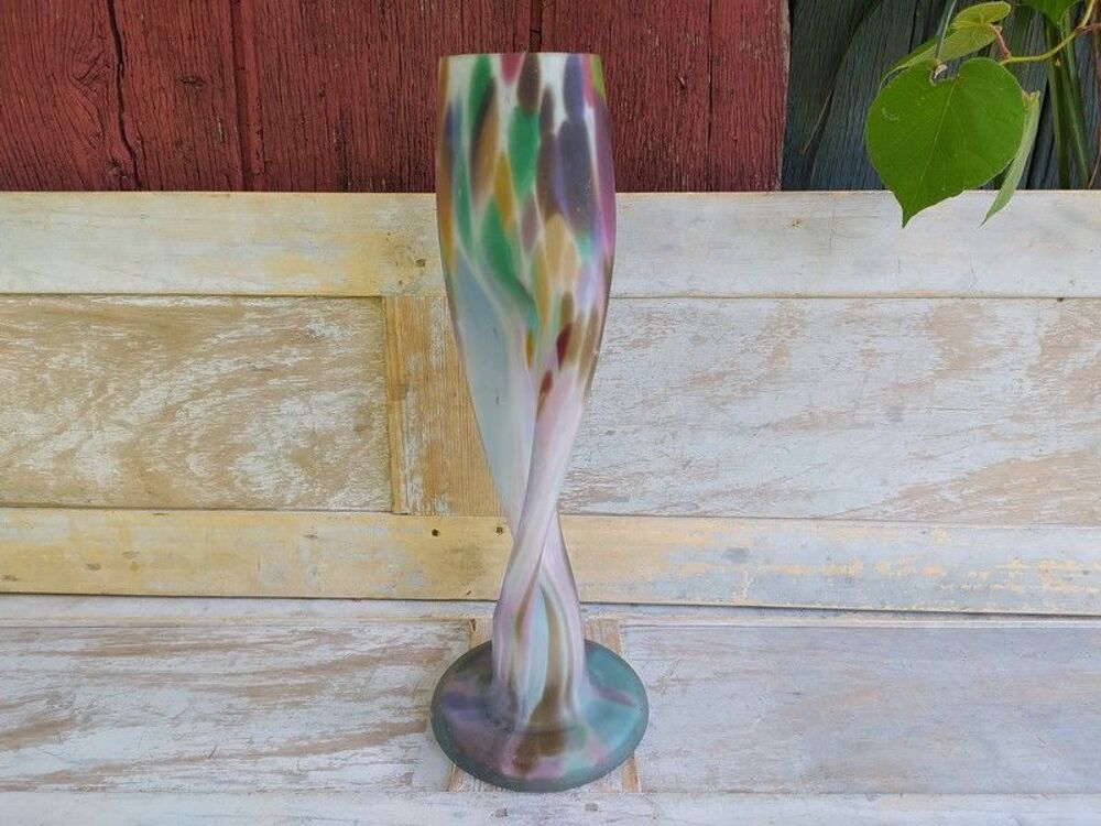 Vase P&acirc;te Verre Multicolore Tr&eacute;sor du Galion Mod&egrave;le Tzigan 
