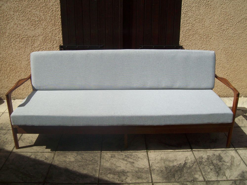 canap&eacute; lit vintage 1960 bois tek Meubles