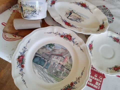 assiette et cafetière de Sarreguemines Obernai 30 Fellering (68)