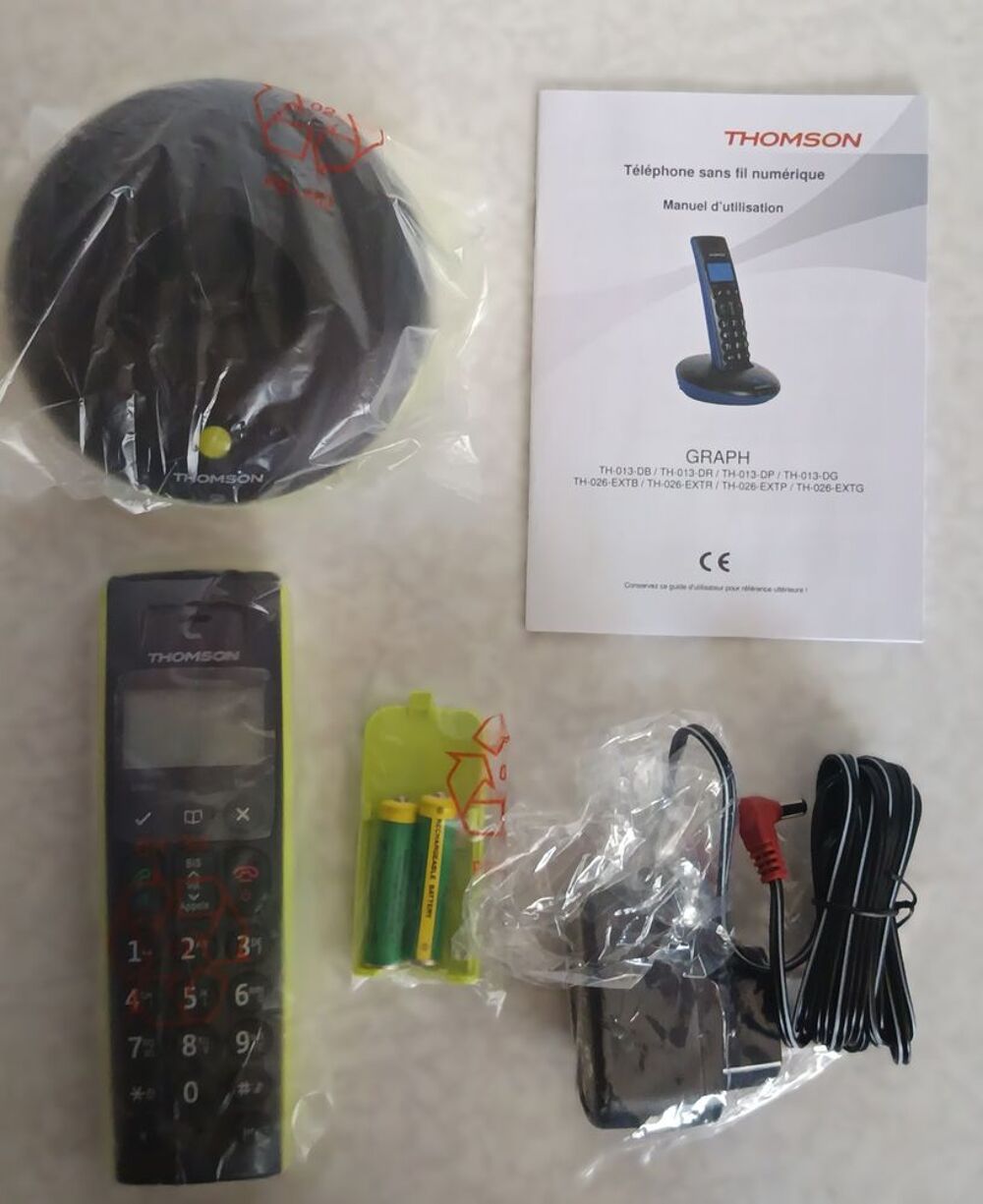 Lot de 2 Extensions T&eacute;l&eacute;phone Sans Fil Thomson GRAPH Téléphones et tablettes