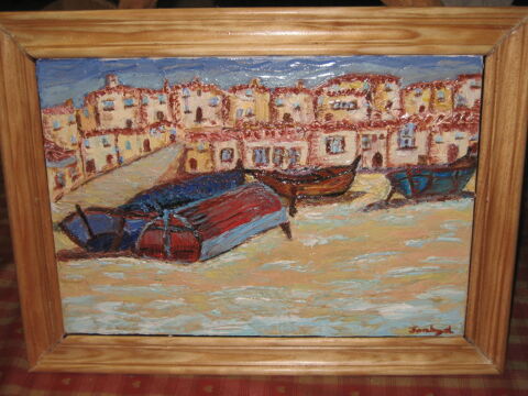 HUILE SUR TOILE SIGNEE 60 Le Sauze-du-Lac (05)