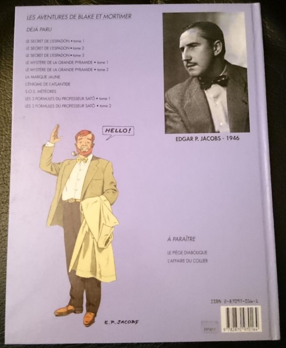 BD - Blake&amp;Mortimer - Les 3 formules du professeur Sato(T1) Livres et BD