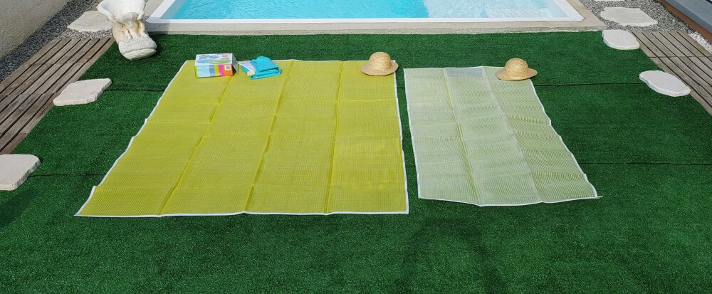 Nattes de Plage (x2) + Fauteuil de Piscine Gonflable GM Jardin