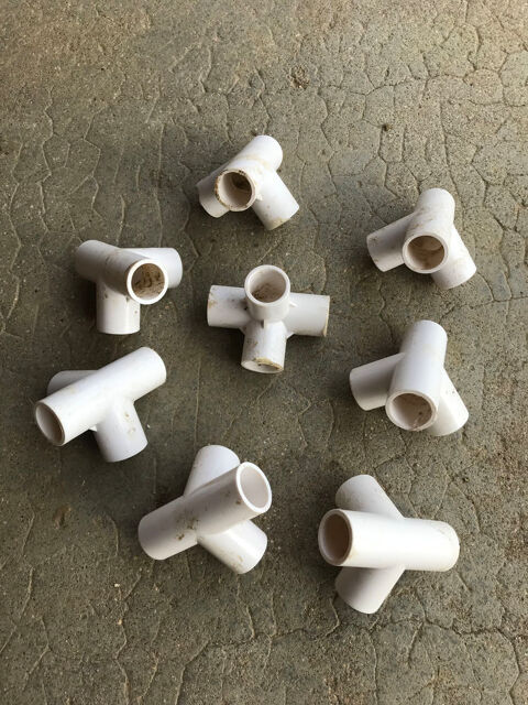 Lot de 8 raccords 4 voies en pvc pour tubes 20 mm 4 Saint-Junien (87)