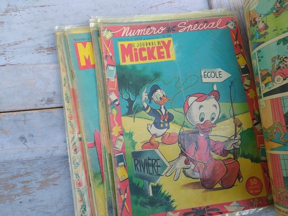 Lot 73 Num&eacute;ros Le Journal de Mickey Ann&eacute;e 1954 &agrave; 1956
