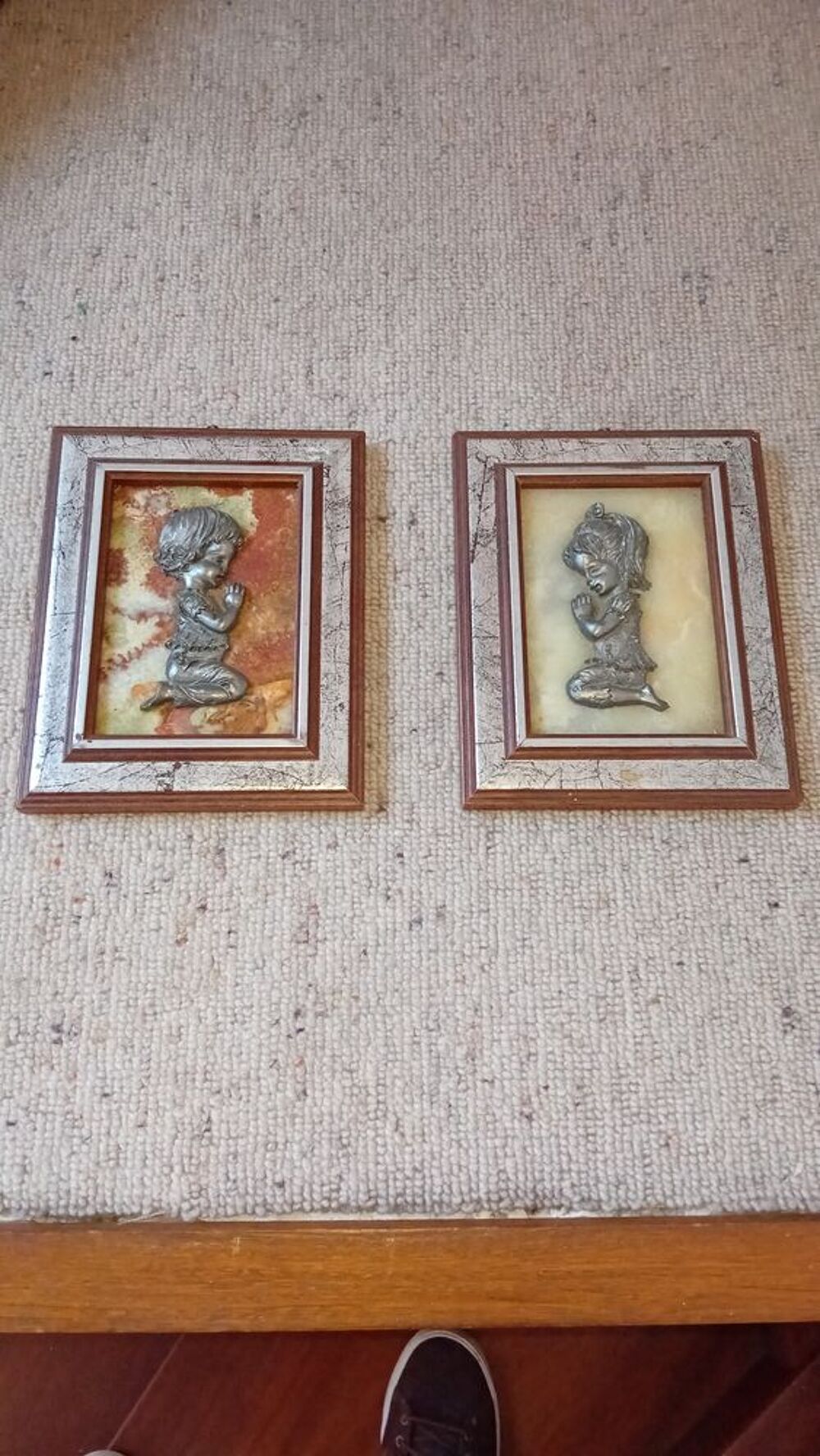 Deux cadres en pierre onyx Décoration