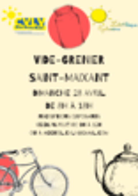 Grand vide grenier
Dimanche 28 avril 2024
Saint-Maixant Vide grenier, march aux puces, braderie